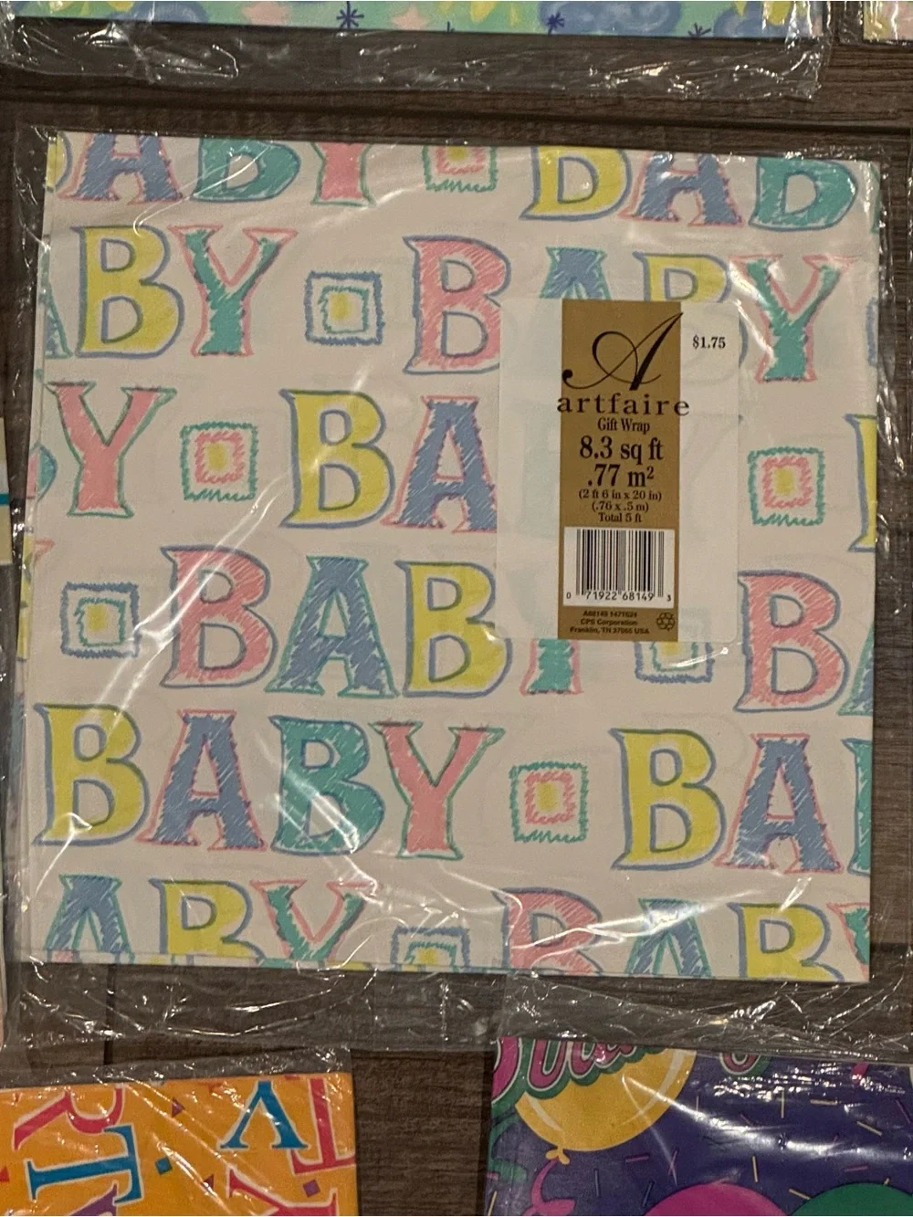 Vintage Wrapping Paper Sheets Birthday Baby Bridal Shower New Lot of 8